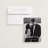"Subtle Rise" - Save the Dates in Snowfall by Lauren Chism - Save the Date with Envelope