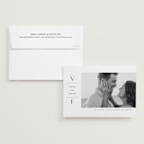 "Initial Attraction" - Save the Dates in Ebony by Kaydi Bishop - Save the Date with Envelope