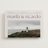 "Nameplate" - Save the Dates in Linen by Blustery August - Front