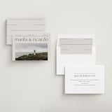 "Nameplate" - Save the Dates in Linen by Blustery August - Assembled