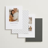 "Signature Pair" - Save the Dates in Pearl by Jessica Williams - Back of Card Options