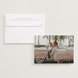 "A fun ride" - Save the Dates in Snow by Yaling Hou Suzuki - Save the Date with Envelope