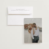 "prose" - Save the Dates in Ivory by Maja Cunningham - Save the Date with Envelope