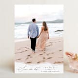 "Torn Texture" - Save the Dates in Parchment by Everett Paper Goods - Front