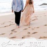 "Torn Texture" - Save the Dates in Parchment by Everett Paper Goods - Detail