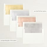 "Torn Texture" - Save the Dates in Parchment by Everett Paper Goods - Envelope Liner Options