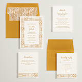 "Tribal Rythm" - Save the Dates in Amber by Selima Akhter - Matching Invitation Suite