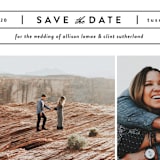 "Cinematic" - Save the Dates in Dove by Jessica Ogden - Detail