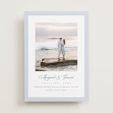 "Coastal Charm" - Save the Dates in Dusty Blue by Jennifer Postorino - Front