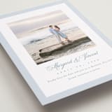 "Coastal Charm" - Save the Dates in Dusty Blue by Jennifer Postorino - Detail