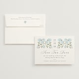 "Hydrangea Hedge" - Save the Dates in Nantucket by Susan Zinader - Save the Date with Envelope