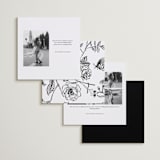 "chic square" - Save the Dates in Onyx by Benita Crandall - Back of Card Options