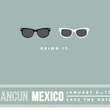 "Shades" - Save the Dates in Celadon by Olive and Violet - Detail