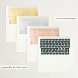"Shades" - Save the Dates in Celadon by Olive and Violet - Envelope Liner Options