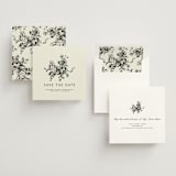 "Elegance Illustrated" - Save the Dates in Cream by Phrosné Barwood - Assembled