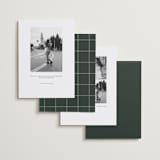 "Modern Type" - Save the Dates in Spruce by April Astudillo - Back of Card Options