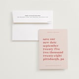 "Modern Type" - Save the Dates in Spruce by April Astudillo - Save the Date with Envelope