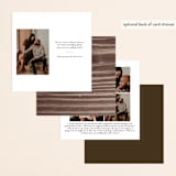 "Wood Carving" - Save the Dates in Dark Chocolate by SimpleTe Design - Back of Card Options
