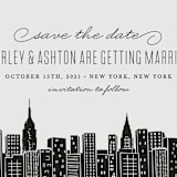 "Big City - New York City" - Save the Dates in Light Taupe by Hooray Creative - Detail
