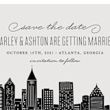 "Big City - Atlanta" - Save the Dates in Light Taupe by Hooray Creative - Detail