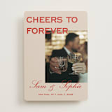 "Bold Cheers" - Save the Dates in Tomato by Sydney Kay - Front