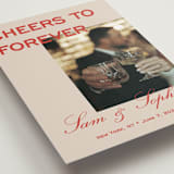 "Bold Cheers" - Save the Dates in Tomato by Sydney Kay - Detail