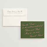 "Kiawah" - Save the Dates in Moss by Megan Davis - Save the Date with Envelope