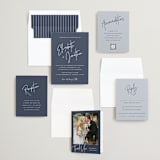 "Marked" - Save the Dates in Rust by JoAnn Jinks - Matching Invitation Suite