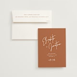 "Marked" - Save the Dates in Rust by JoAnn Jinks - Save the Date with Envelope