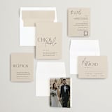 "Layered" - Save the Dates in Natural by Kelly Schmidt - Matching Invitation Suite