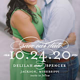 "Classically" - Save the Dates in Pearl by Sarah Brown - Detail