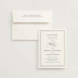 "Eloquence" - Save the Dates in Vanilla by Kimberly FitzSimons - Save the Date with Envelope