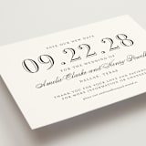 "Hepburn" - Save the Dates in Tuxedo by Megan Davis - Detail