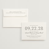 "Hepburn" - Save the Dates in Tuxedo by Megan Davis - Save the Date with Envelope