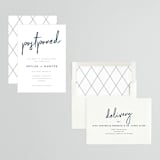 "Funky Names" - Save the Dates in Navy by Phrosné Barwood - Assembled
