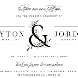 "Adorned Ampersand" - Save the Dates in Cotton by Jennifer Postorino - Detail