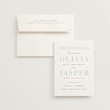 "Over the Moon" - Save the Dates in Seafoam by Snow and Ivy - Save the Date with Envelope