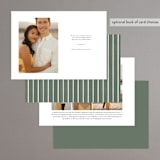 "Flourished Love" - Save the Dates in Cloud by Wildfield Paper Co - Back of Card Options