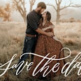 "Flourished Love" - Save the Dates in Cloud by Wildfield Paper Co - Detail