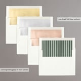 "Flourished Love" - Save the Dates in Cloud by Wildfield Paper Co - Envelope Liner Options