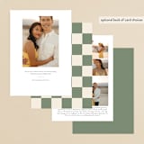 "RETRO ARCH" - Save the Dates in Grass by Baumbirdy - Back of Card Options