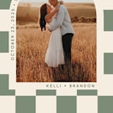 "RETRO ARCH" - Save the Dates in Grass by Baumbirdy - Detail