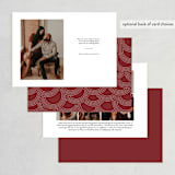 "Winter Flourish" - Save the Dates in Crimson by Annie Clark - Back of Card Options