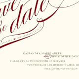 "Winter Flourish" - Save the Dates in Crimson by Annie Clark - Detail