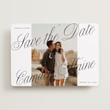 "Bold Script Frame" - Save the Dates in Snow by Katharine Watson - Front