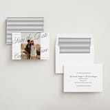 "Bold Script Frame" - Save the Dates in Snow by Katharine Watson - Assembled