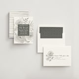 "Watercolor Floral" - Save the Dates in Fog by Jill Means - Assembled
