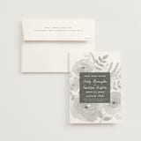 "Watercolor Floral" - Save the Dates in Fog by Jill Means - Save the Date with Envelope