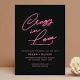 "Crazy in Love" - Save the Dates in Hot Pink by Design Lotus - Front