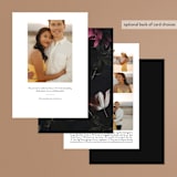 "Crazy in Love" - Save the Dates in Hot Pink by Design Lotus - Back of Card Options